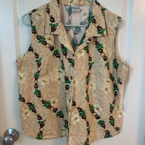 Island Wear Sleeveless Hawaiian Shirt